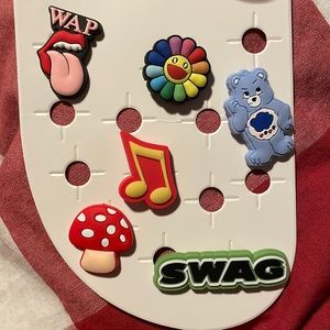 6pc Croc Charm Jibbitz Charms